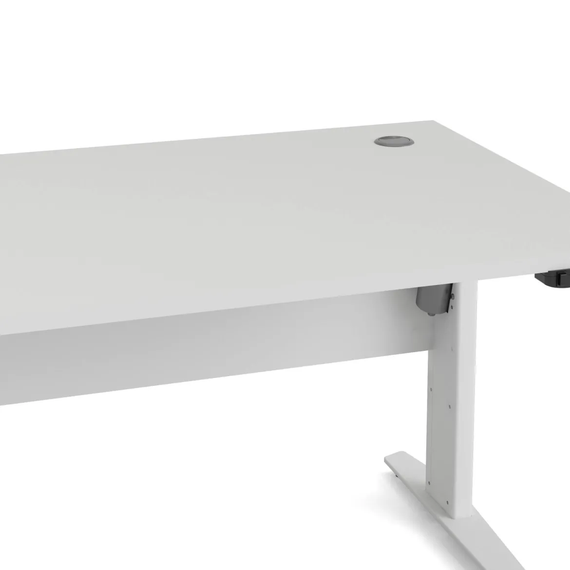 Scrivania lineare bianca 160x60cm con 3 cassetti - Bardi