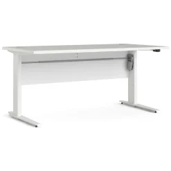 Scrivania lineare bianca 160x60cm con 3 cassetti - Bardi