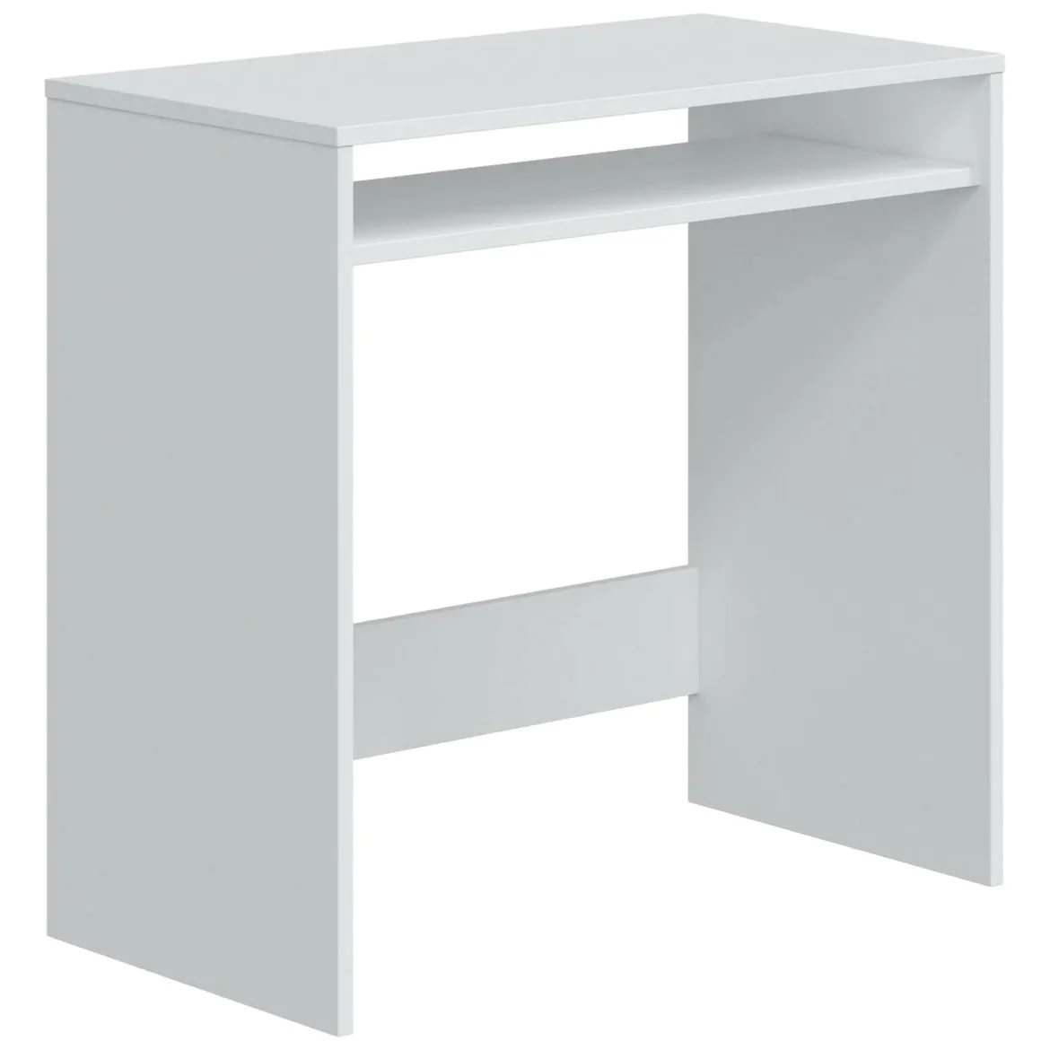 Scrivania lineare bianca 90x40cm con libreria - Riad