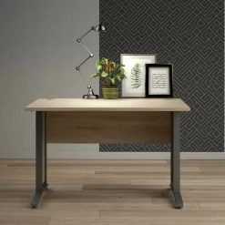Scrivania lineare grigia e quercia 150x80cm - Gonu