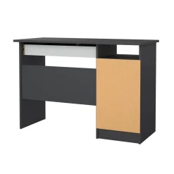 Scrivania lineare grigia 130x61cm con 3 cassetti - Agia