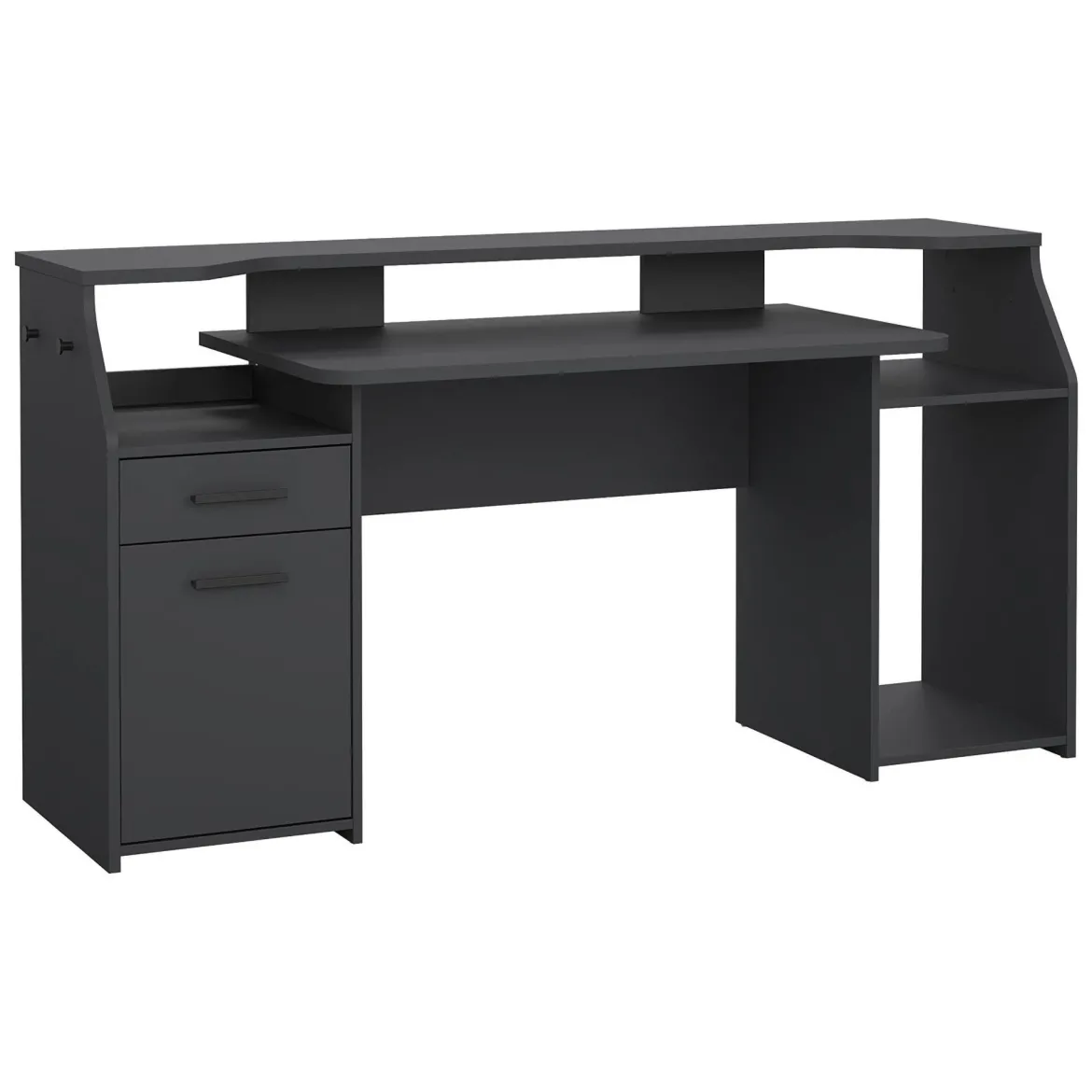 Scrivania lineare grigia 171x62cm con 1 cassetto - Zennithor