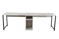 Scrivania lineare marmo e nera 240x60cm - Violet