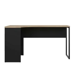 Scrivania lineare nera e rovere 54x138cm metallo - Nausicaa