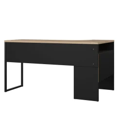 Scrivania lineare nera e rovere 54x138cm metallo - Nausicaa