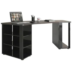 Scrivania lineare nera lucida 205x90cm - Fuhao
