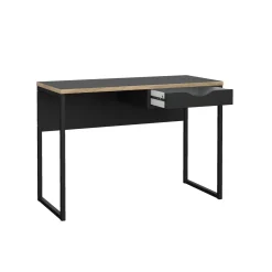 Scrivania lineare nera 110x48cm con 1 cassetto - Agave