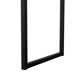 Scrivania lineare nera 130x60cm con piano in vetro - Ameglia