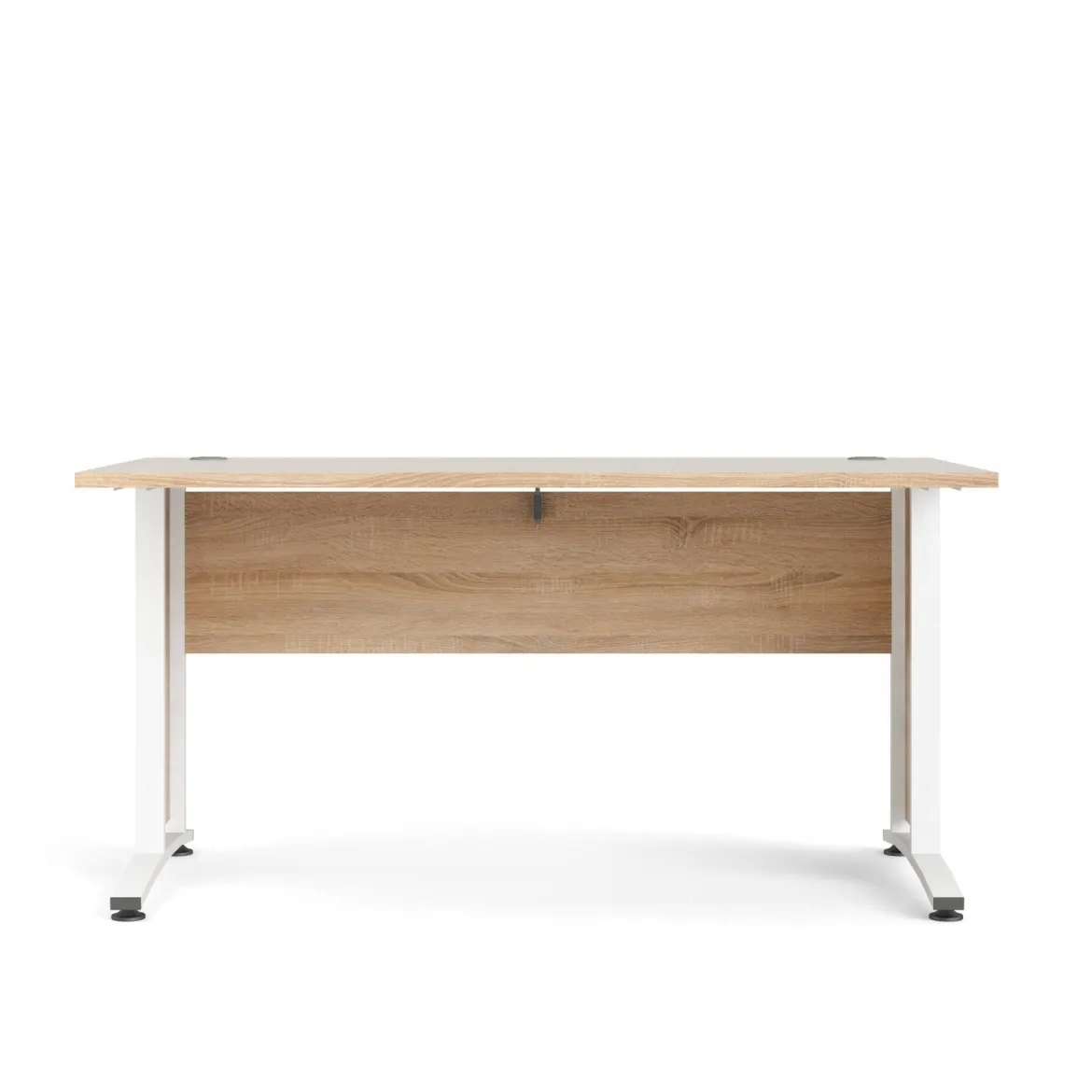 Scrivania lineare quercia e bianca 152x40cm con libreria - Angaga