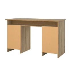 Scrivania lineare quercia e nera 126x55cm con 3 cassetti - Shanshan