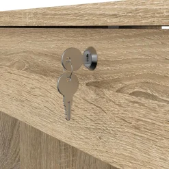 Scrivania lineare quercia 109x48cm con 4 cassetti - Amor