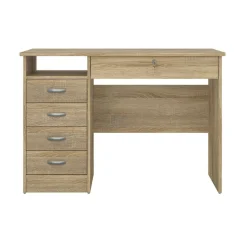 Scrivania lineare quercia 109x48cm con 4 cassetti - Amor