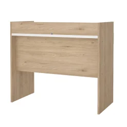 Scrivania lineare rovere e bianca 102x55cm con 2 cassetti - Antillo