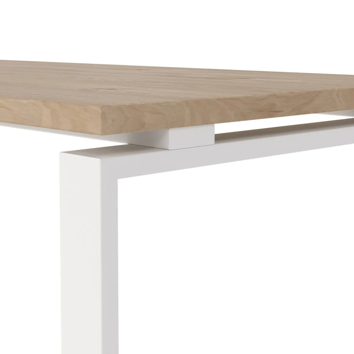 Scrivania lineare rovere e bianca 184x79cm con libreria - Etienne