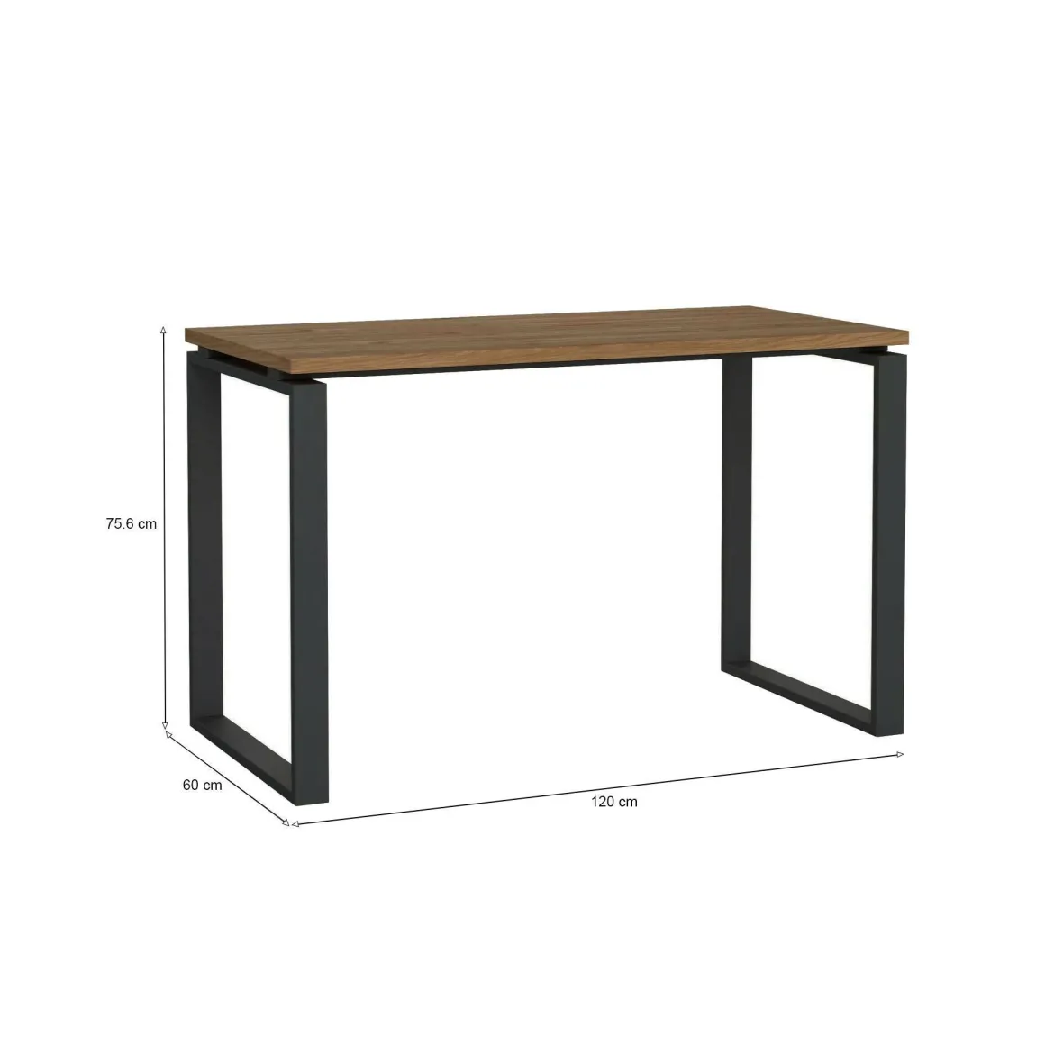 Scrivania lineare rovere e grigia 120x60cm - Pierrot