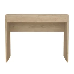 Scrivania lineare rovere 100x39cm con 2 cassetti - Acero
