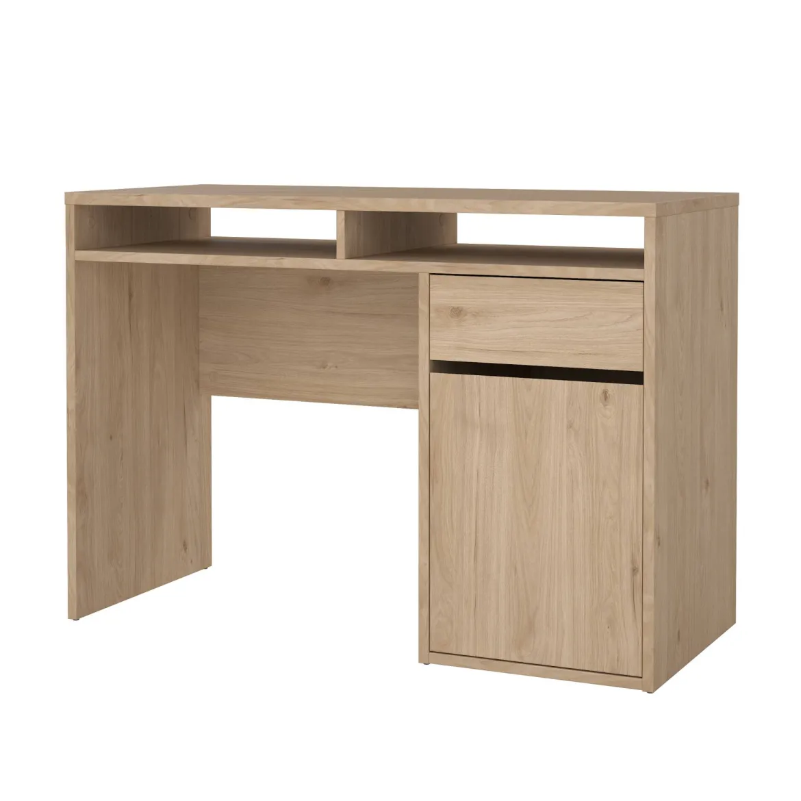 Scrivania lineare rovere 110x48cm con 3 cassetti - Huaning