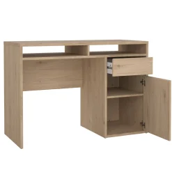Scrivania lineare rovere 110x48cm con 3 cassetti - Huaning