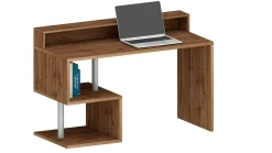 Scrivania lineare rovere 140x60cm con supporto computer - Yemyin