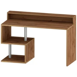 Scrivania lineare rovere 140x60cm con supporto computer - Yemyin