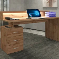 Scrivania lineare rovere 180x60cm - Poseidone