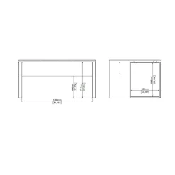 Scrivania Marrone Rovere Grigio Materiale Piano in Legno Nobilitato Sfumatura Colore Struttura Rovere 150x100x76h cm, Sfumatura Colore Ripiano Rovere