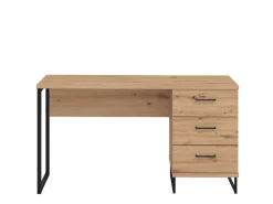 Scrivania Marrone Rovere Nodi un Ripiano Sfumatura Colore Struttura Rovere Nodi 98x45x74h cm, Sfumatura Colore Ripiano Rovere Nodi - Pichil