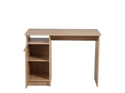 Scrivania Marrone Rovere 2 Ripiani 4 Cassetti 135x50x75.5h cm, 2 Vani - Flaminio