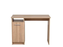 Scrivania Marrone Rovere 2 Ripiani 4 Cassetti 135x50x75.5h cm, 2 Vani - Flaminio