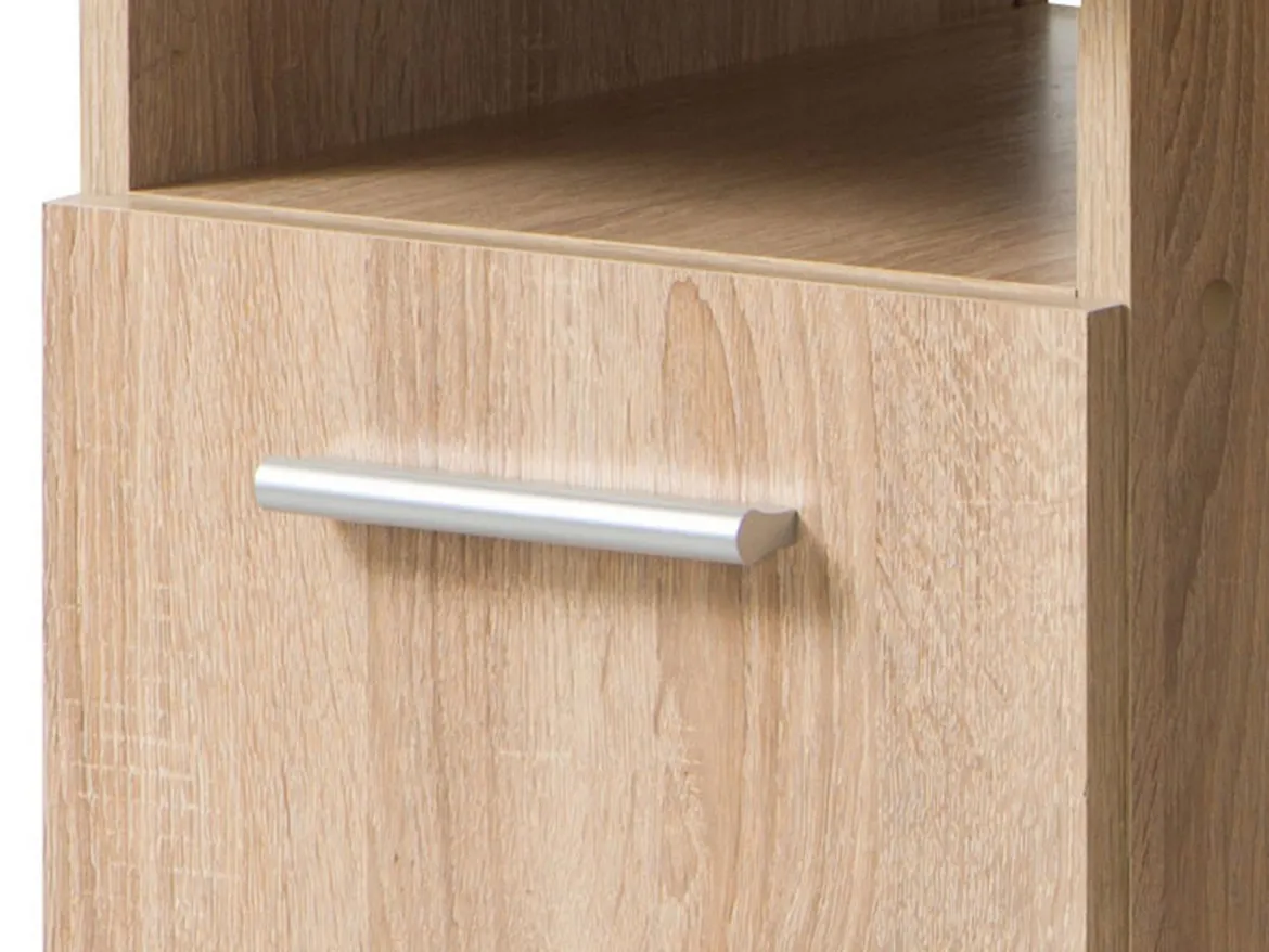 Scrivania Marrone Rovere 2 Ripiani 4 Cassetti 135x50x75.5h cm, 2 Vani - Flaminio