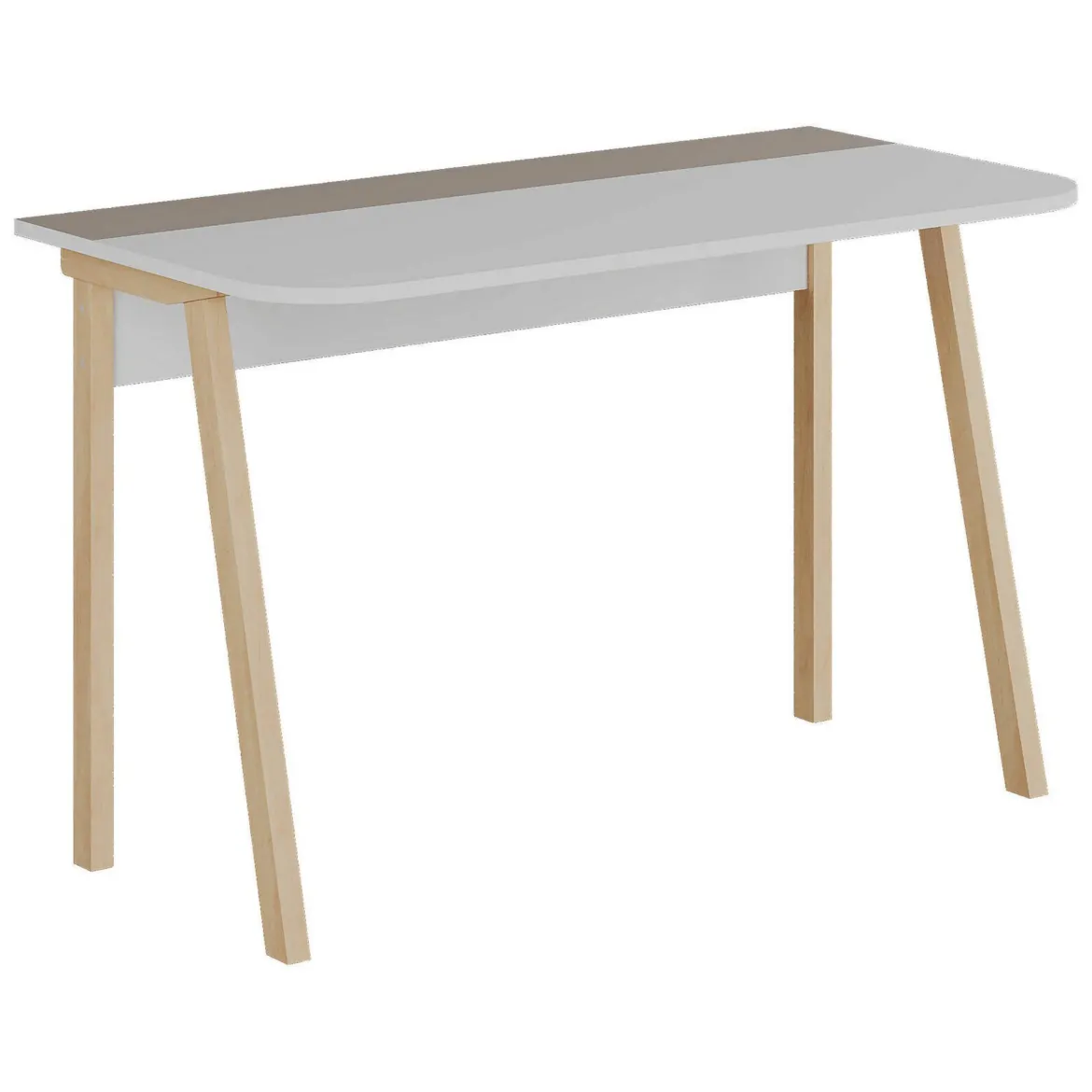 Scrivania No beige e bianca 120x60cm - Alpone