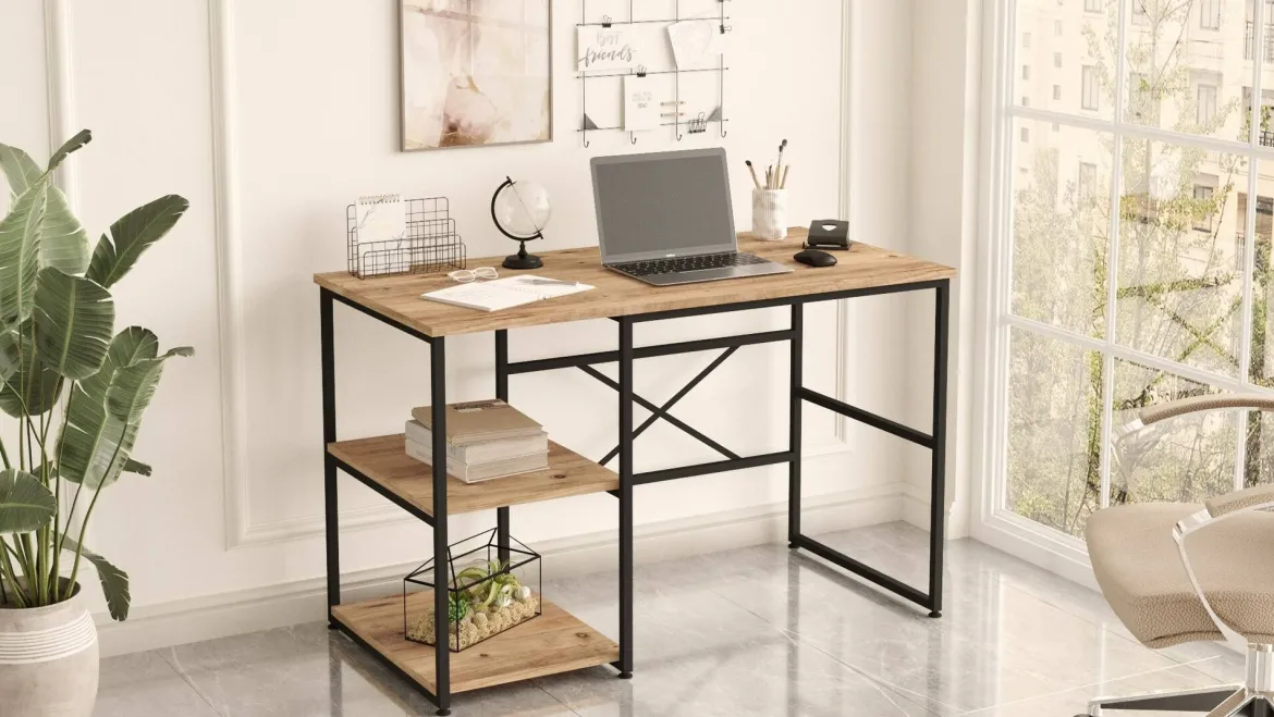 Scrivania No quercia 160x60cm con libreria - Galbiate