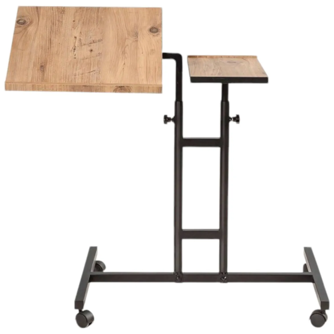 Scrivania quercia e nera 67x45cm con supporto computer - Cairoli