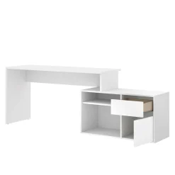 Scrivania ufficio bianca 139x92cm con 1 cassetto - Andor