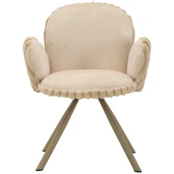 Sedia Bianco Crema Beige 2 Sedie Imbottito, Sfumatura Colore Struttura Crema - Zans