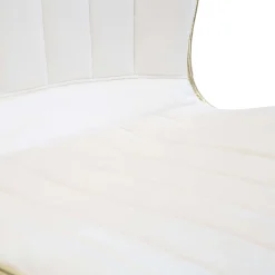 Sedia Bianco Crema oro 2 Sedie Rivestimento in Velluto, Imbottito - Bohinj