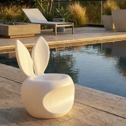 Sedia Bianco una Sedia Adatto per Indoor/outdoor, Materiale Struttura in Plastica - Mrauk