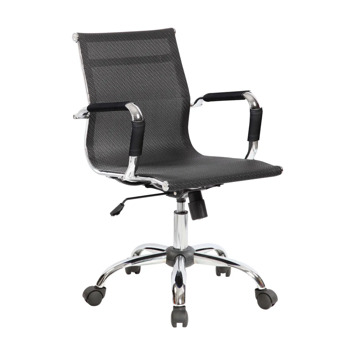 Sedia con ruote Dardit, Nero, 62x54h92/102 cm