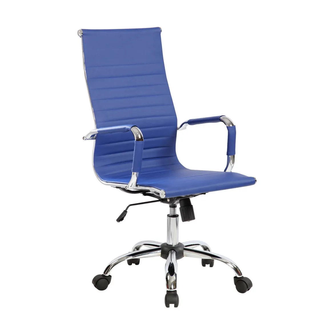 Sedia con ruote Dluis, Blu, 63x54h106/116 cm