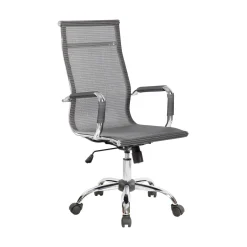 Sedia con ruote Dmannin, Grigio, 63x54h106/116 cm