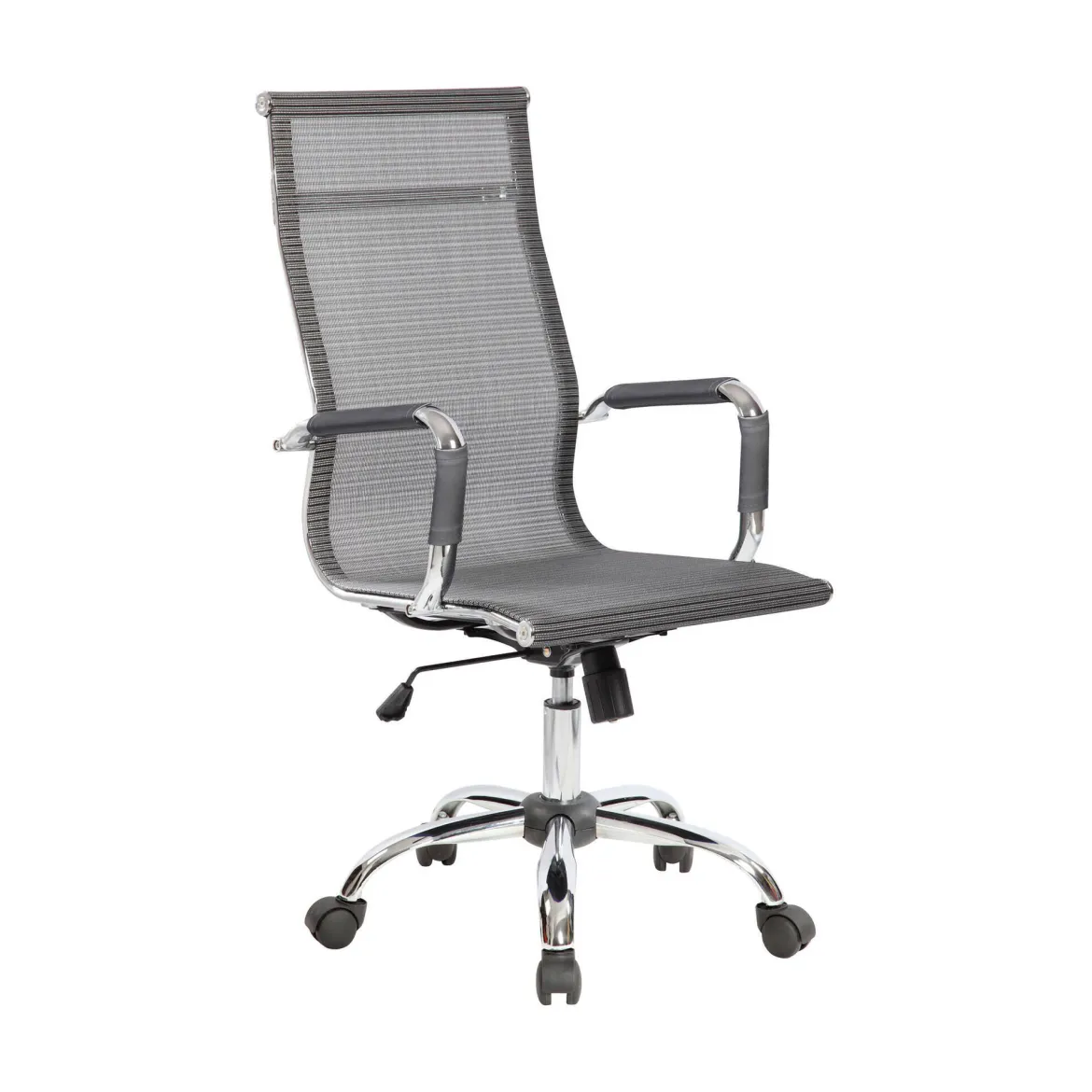 Sedia con ruote Dmannin, Grigio, 63x54h106/116 cm