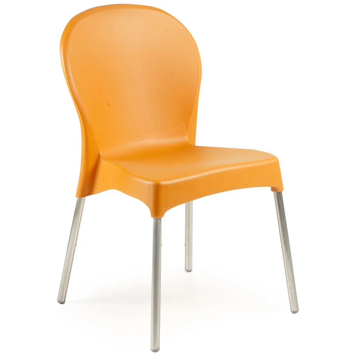 Sedia da Esterno Arancione una Sedia Impilabile, Peso Supportato 120 kg Made in Italy - Linder