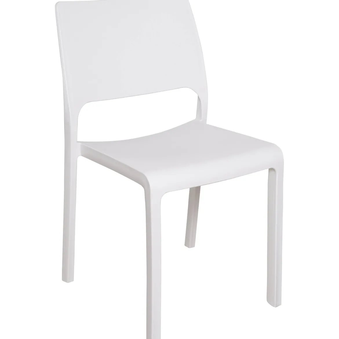 Sedia da Esterno Bianco una Sedia Impilabile, Peso Supportato 120 kg - Cereseto