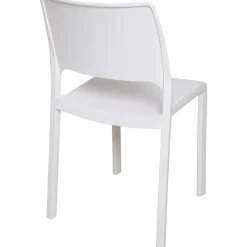 Sedia da Esterno Bianco una Sedia Impilabile, Peso Supportato 120 kg - Cereseto