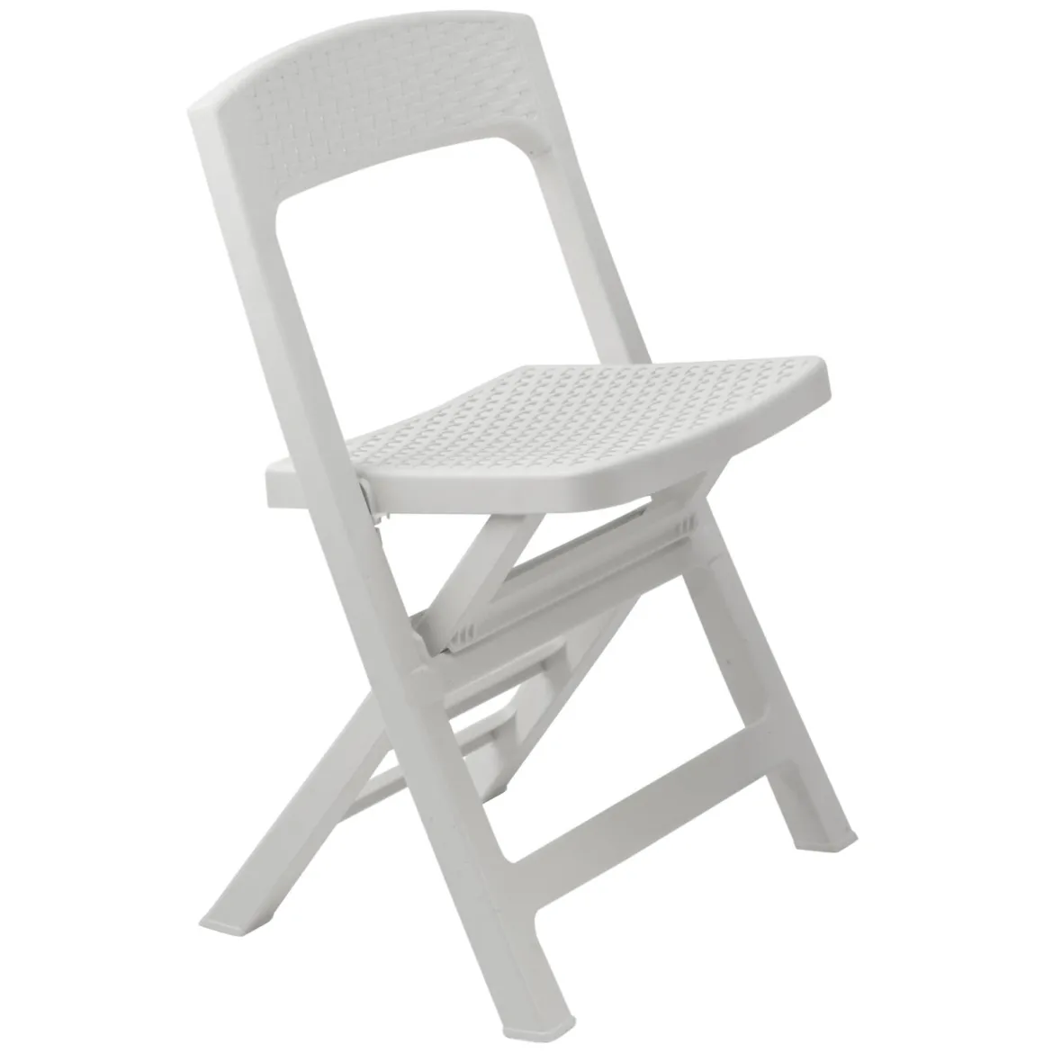 Sedia da Esterno Bianco una Sedia Pieghevole, Colore Seduta Bianco - Sanzeno