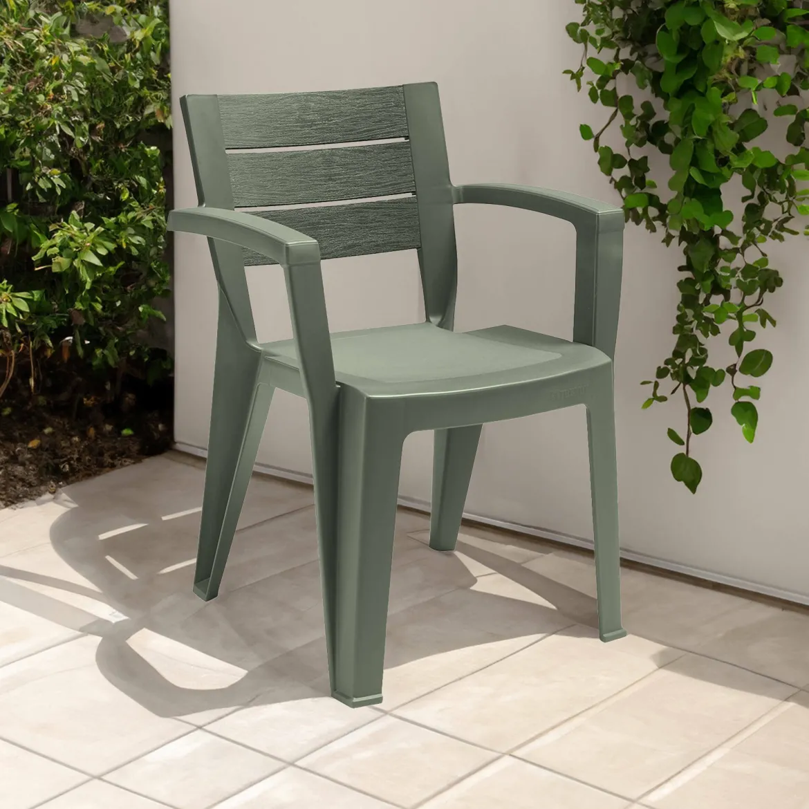 Sedia da esterno Camogli, 60x58 h79 cm, Verde