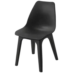 Sedia da Esterno Nero Antracite una Sedia Peso Supportato 120 kg, Sfumatura Colore Seduta Antracite Made in Italy - Montivilla