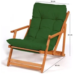 Sedia da Esterno Verde una Sedia Schienale Reclinabile, Multiposizione Made in Italy - Dozier