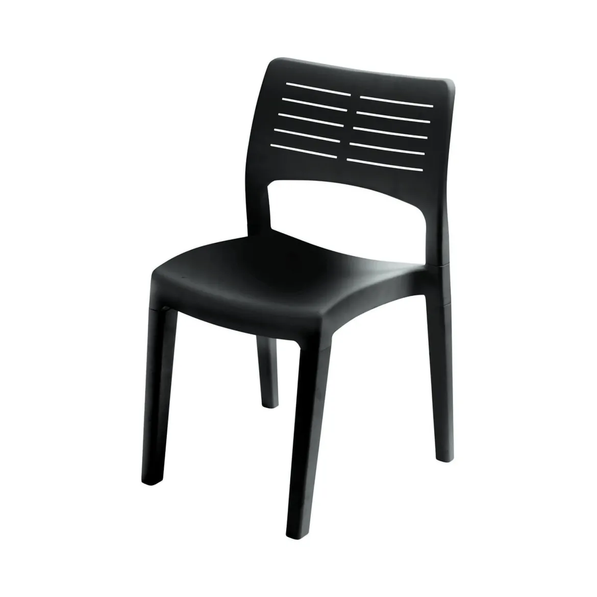 Sedia da giardino design impilabile antracite - Genny