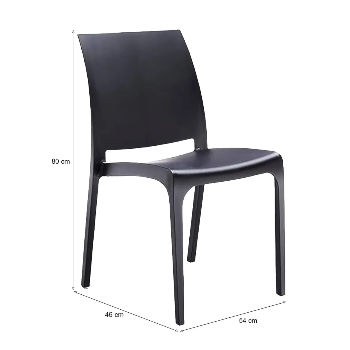 Sedia da giardino impilabile rosa - Tambora